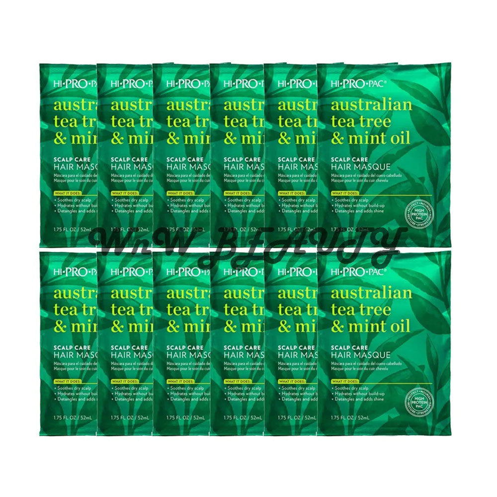 Hi Pro Pac Australian Tea Tree and Mint Oil Scalp Care Hair Masque, 1.75 Oz, 12 Pack
