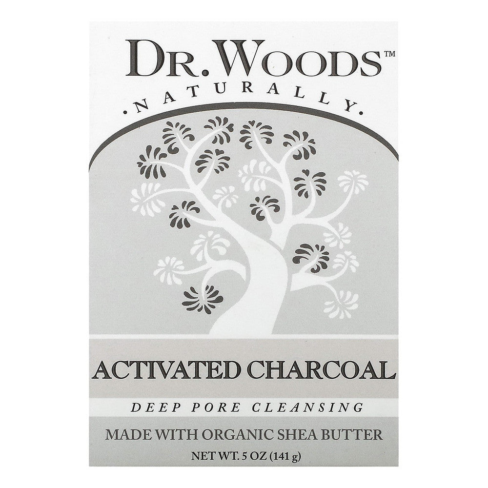 Dr. Woods Deep Pore Cleansing Activated Charcoal Bar Soap With Organic Shea Butter, 5 Oz