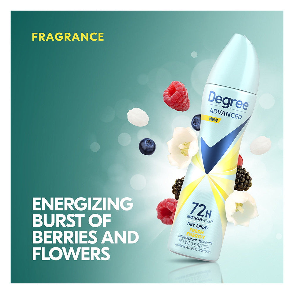 Degree Women Dry Spray Antiperspirant, Fresh Energy - 3.8 Oz