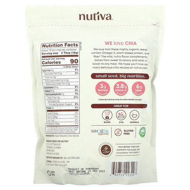 Nutiva Organic Superfood Chia Seed, Ground, 12 Oz