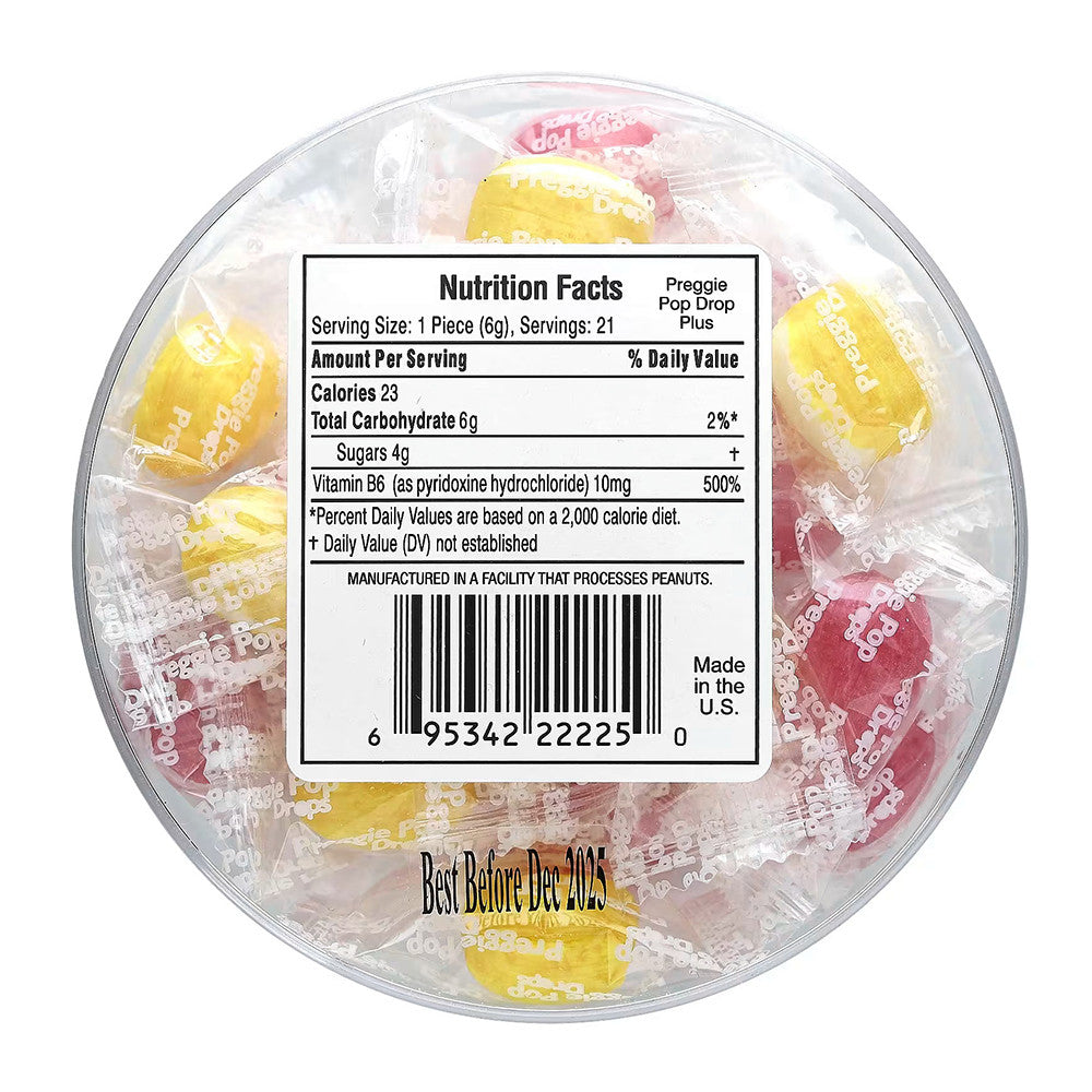 Three Lollies Preggie Pop Drops Plus, Sour Raspberry and Sour Lemon, Morning Sickness, 21 Ea