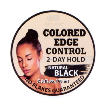 On Natural Jet Black Colored Edge Control Hair Gel, 2.3 Oz