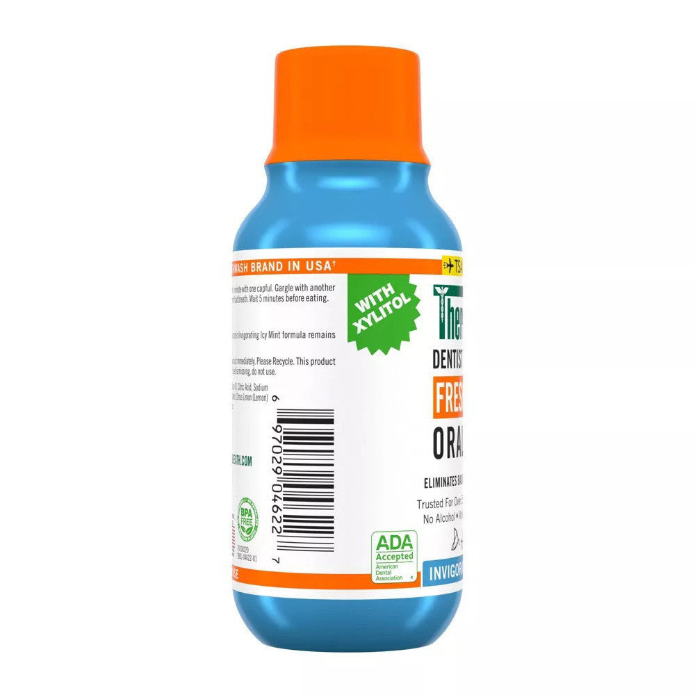 Therabreath Fresh Breath Mouthwash, Icy Mint, 3 Oz