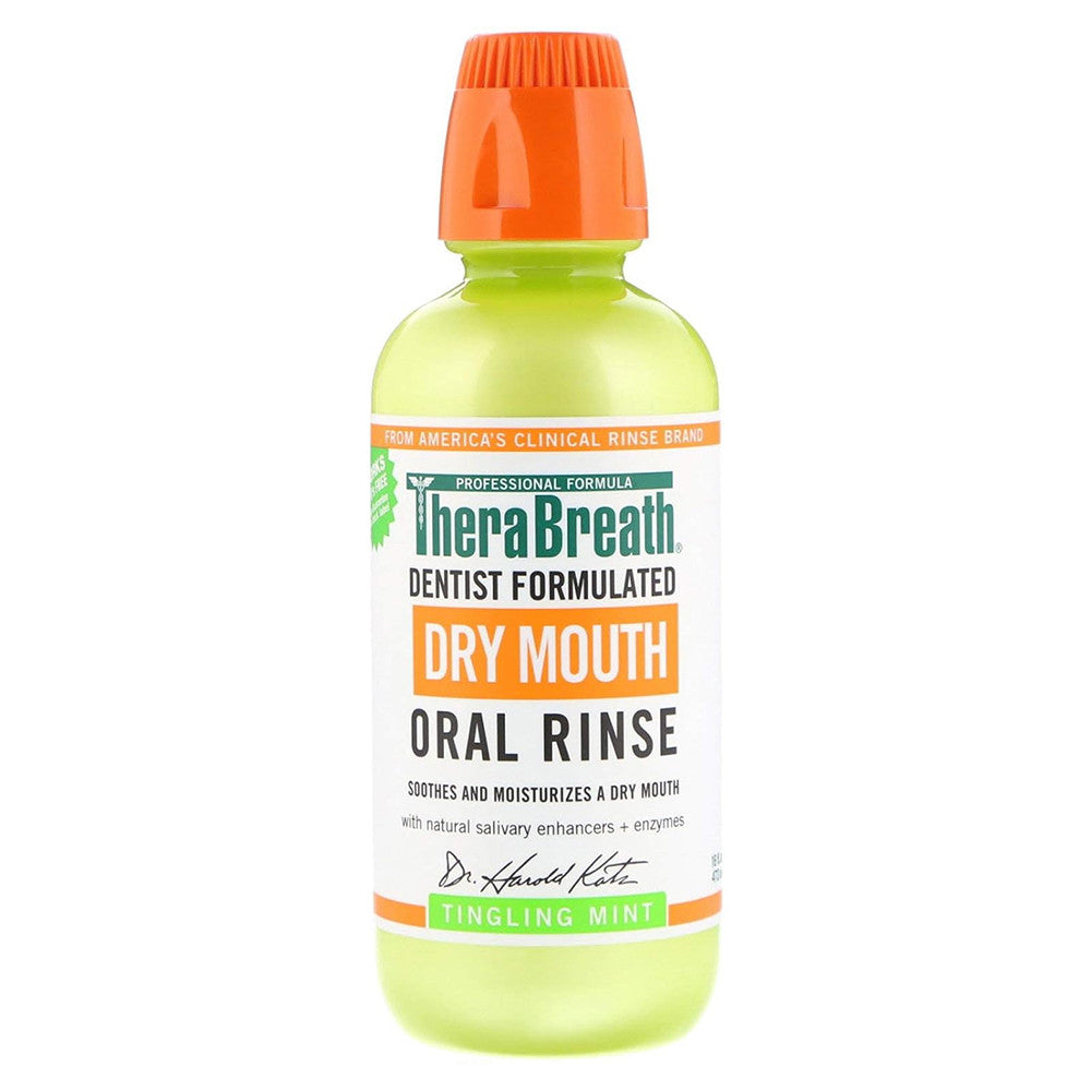 Thera Breath Dry Mouth Oral Rinse, Tingling Mint Flavor, 16 Oz