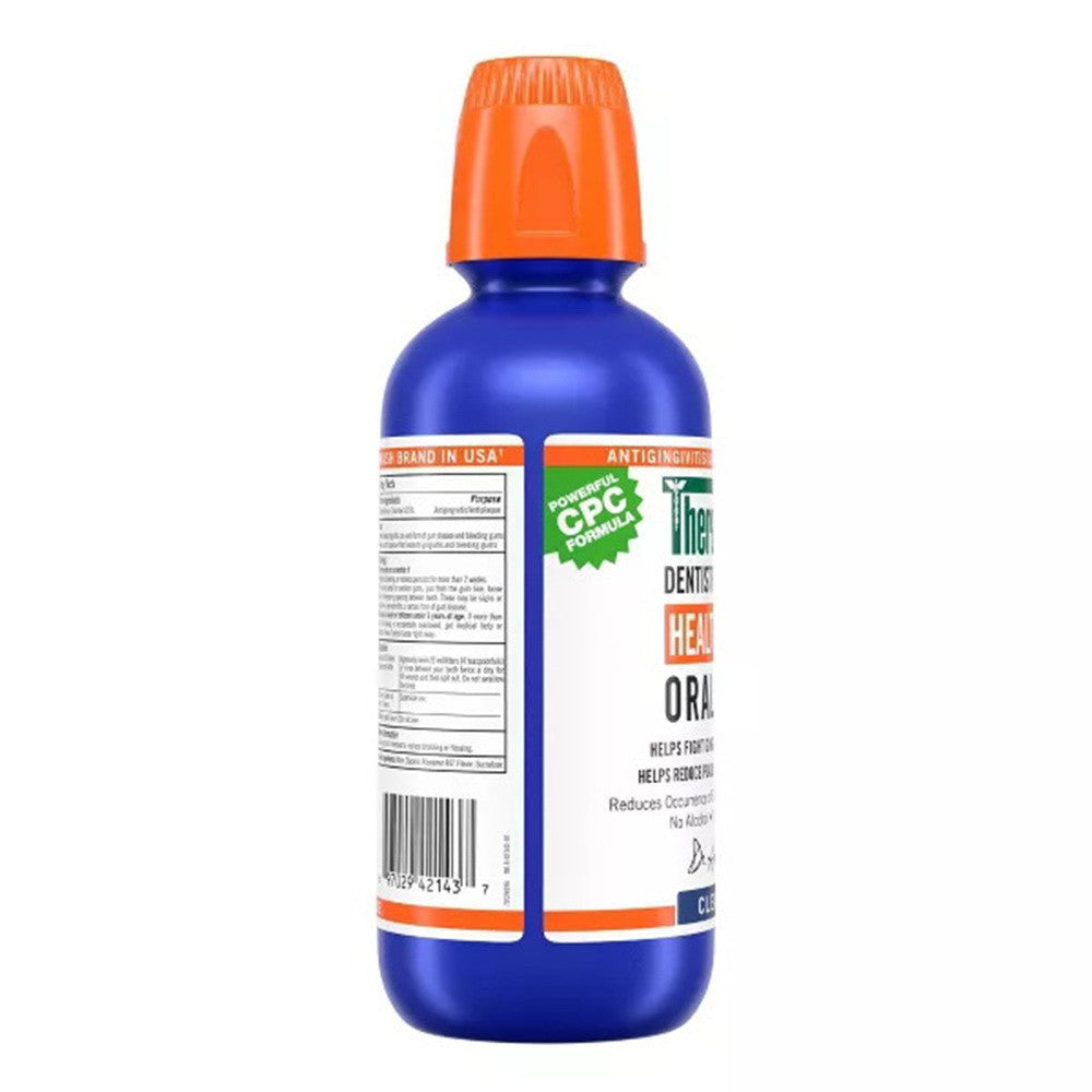 TheraBreath Healthy Mouthwash Rinse, Mint, 16 Oz