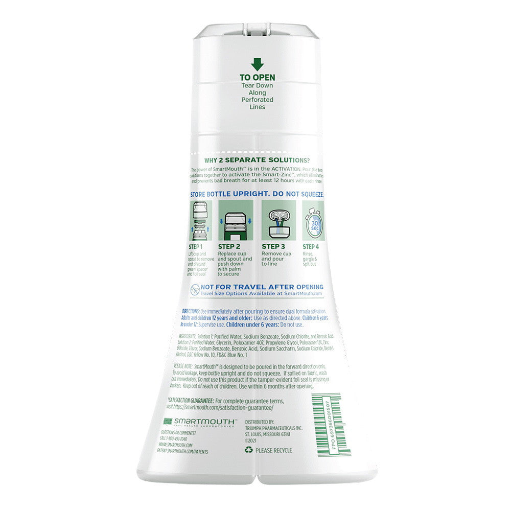 SmartMouth Original Activated Mouthwash, Clean Mint, 16 oz