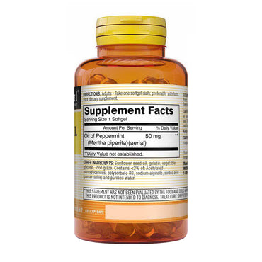Mason Natural Peppermint Oil 50Mg Enteric Coated Softgels - 90 Ea