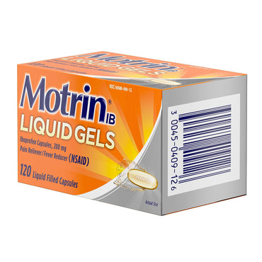 Motrin IB Pain and Fever Reducer Liquid Gel Capsules, 120 Ea