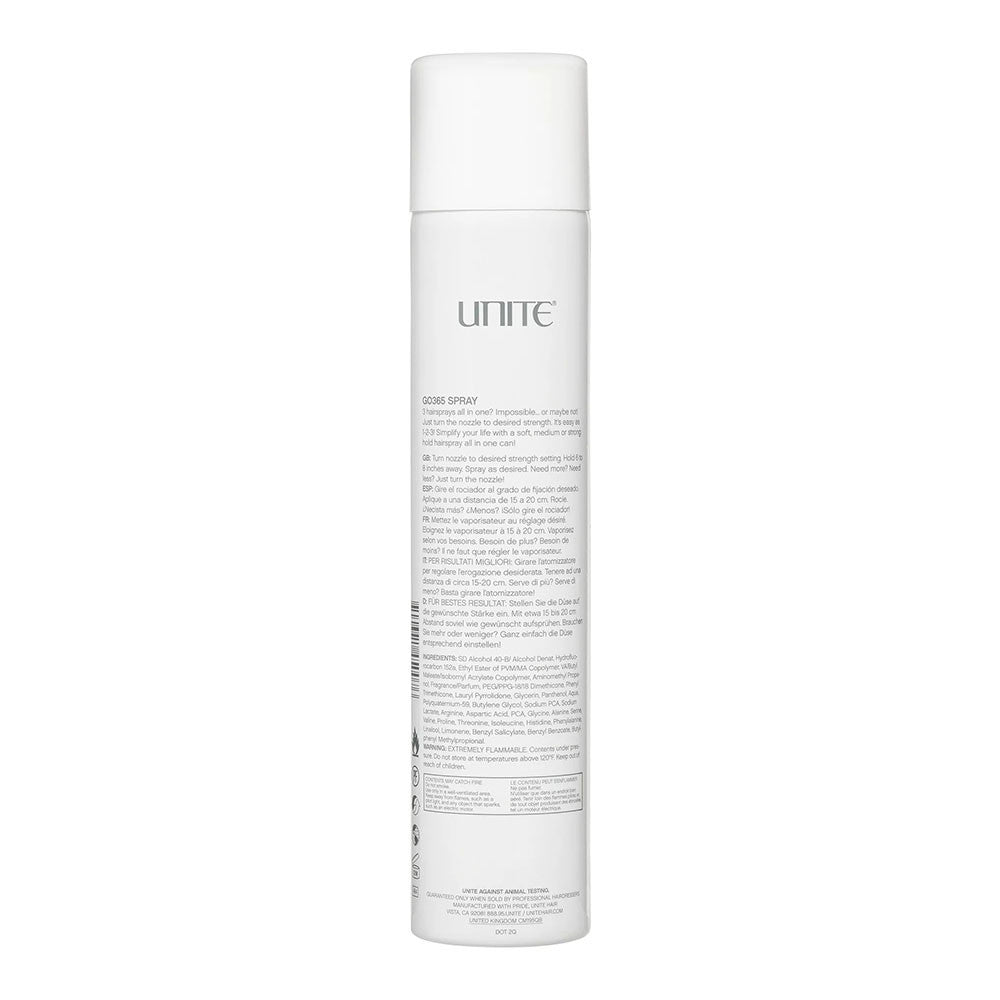 Unite Professional Go365 3 In 1 Hairspray, 10 oz