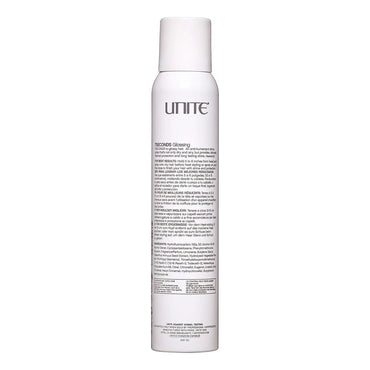 Unite Professional 7Seconds Glossing Hair Spray for Dry, Thermal and Shine, 6 Oz