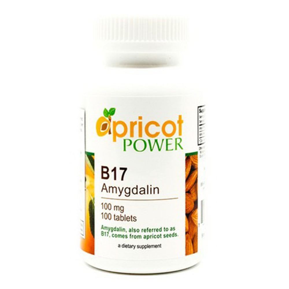 Apricot Power Vitamin B17 100mg Amygdalin Dietary Supplement Tablets 100Ea