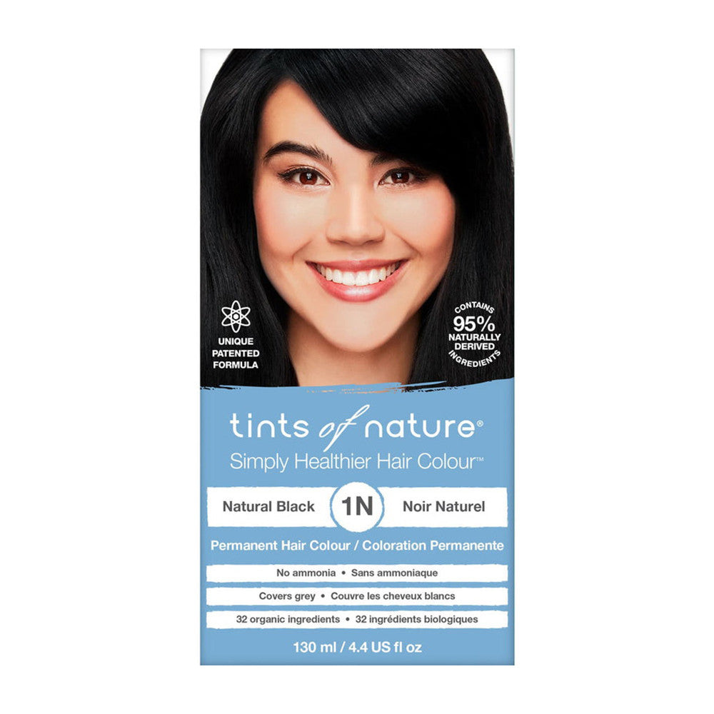 Tints of Nature Permanent Hair Colour 1N Natural Black, 4.4 Oz