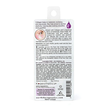 Earth Therapeutics Pure Gel Under Eyes Collagen, 2 Ea