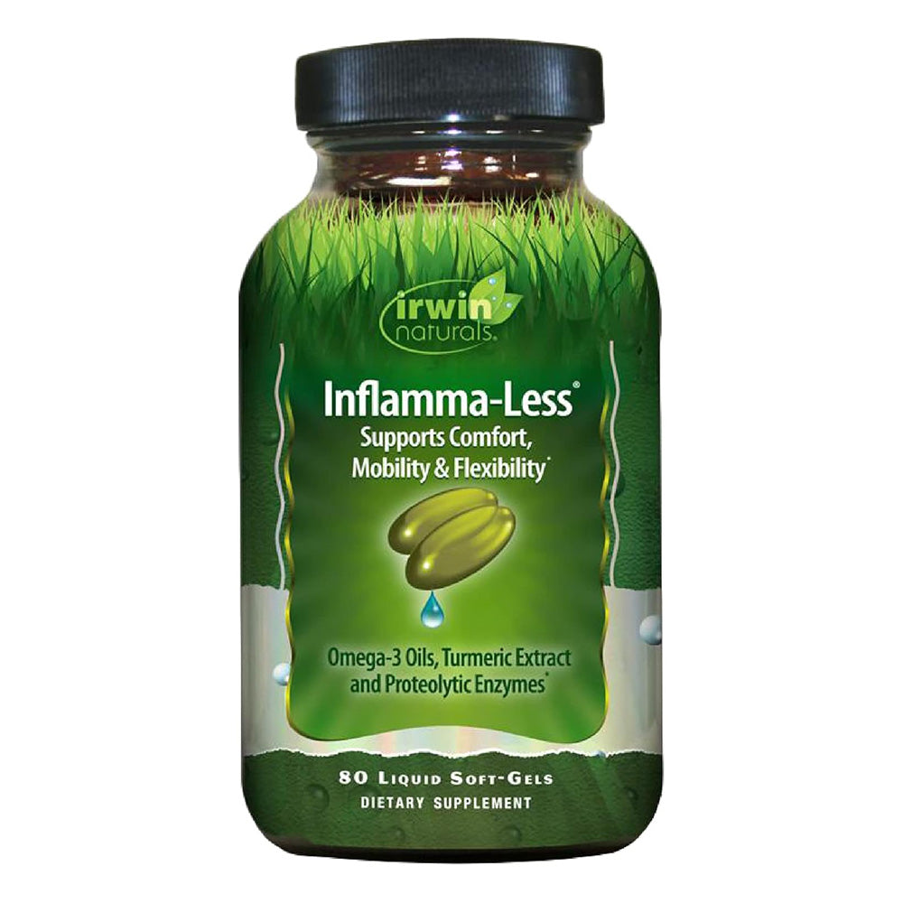 Irwin Naturals Inflamma Less with Omega Oil Muscle comfort and Flexibility Vitamin Softgels 80Ea