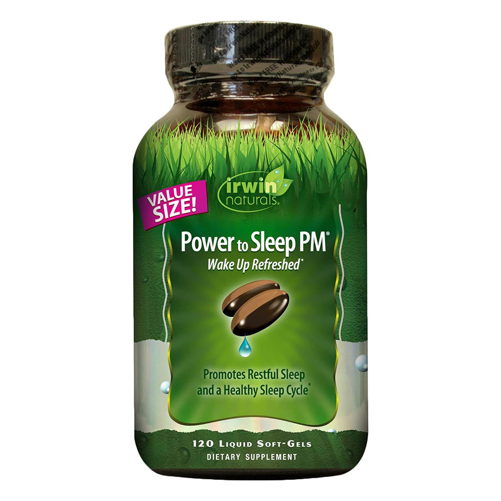 Irwin Naturals Power to Sleep PM with Melatonin Promotes Restful Sleep Softgels 120Ea