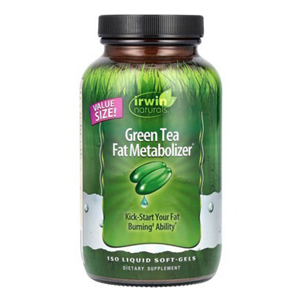 Irwin Naturals Green Tea Fat Metabolizer Dietary Supplement Liquid Softgels 150Ea
