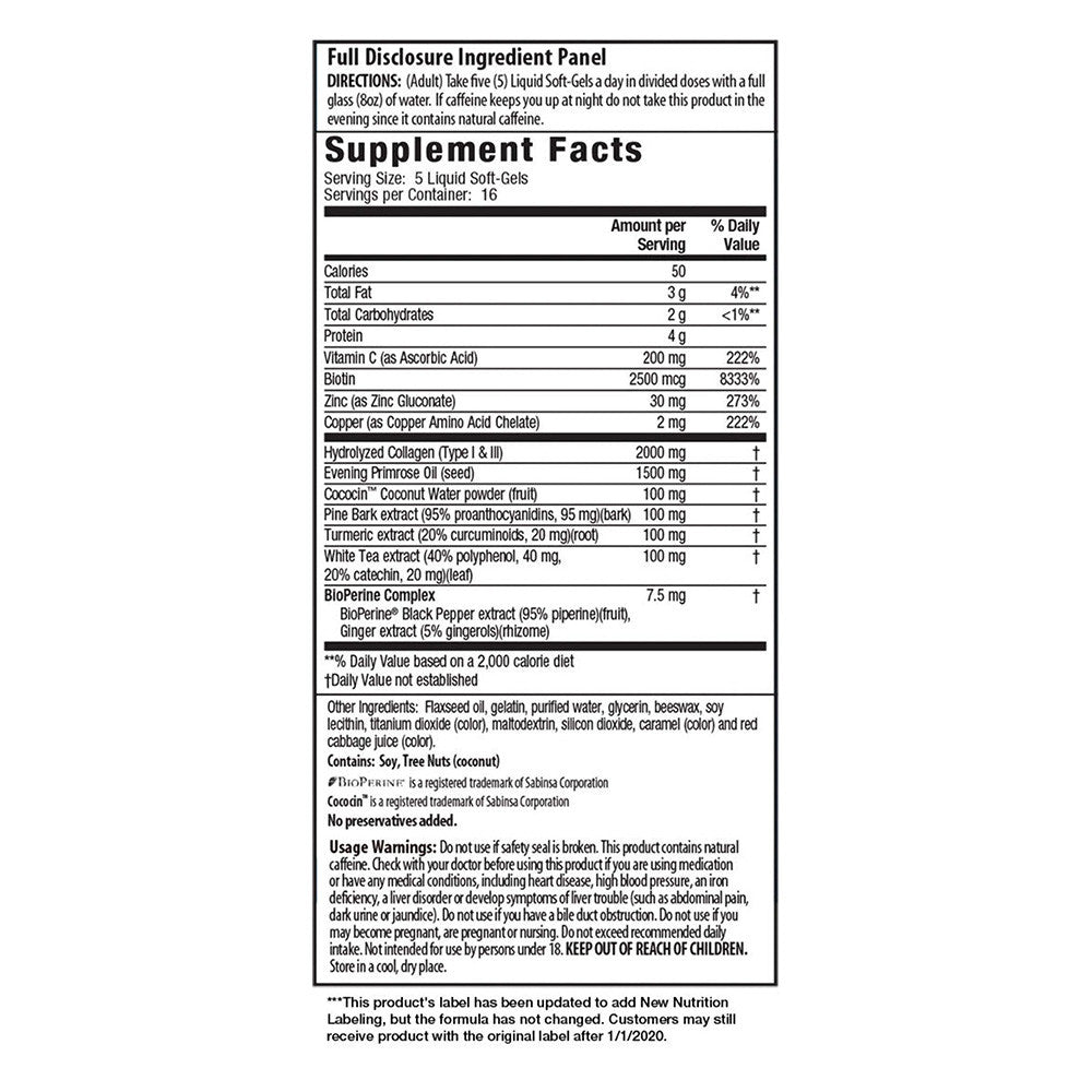Irwin Naturals Deep Tissue Collagen Pure with Coconut Water Softgels, 80 Ea