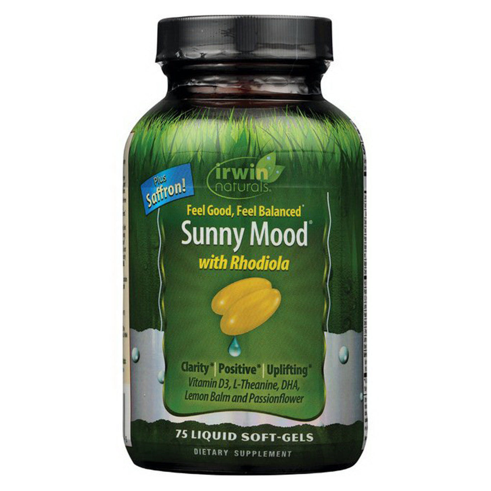 Irwin Naturals Sunny Mood with Rhodiola Dietary Supplement Liquid Softgels, 75 Ea