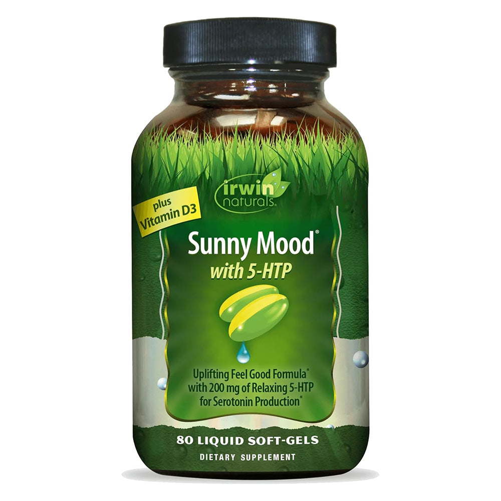 Irwin Naturals Sunny Mood with 5-HTP Supports Well Being and Relaxation Softgels 40Ea