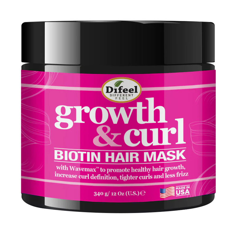 Difeel Growth and Curl Biotin Hair Mask, 12 Oz