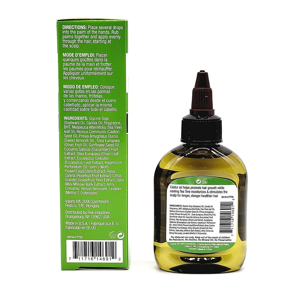 Difeel Premium Pro Growth Castor And Tea Tree Hair Oil, 2.5 Oz