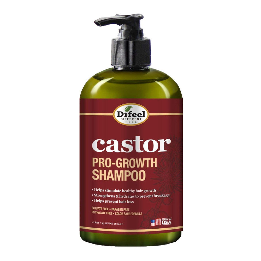 Difeel Castor Pro Growth Sulfate Free Shampoo, 12 Oz