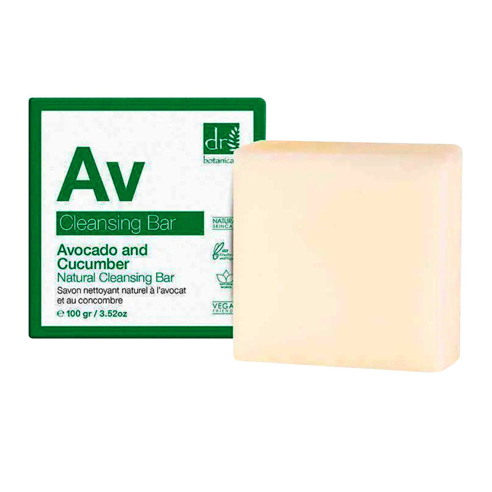 Dr Botanicals Avocado and Cucumber Natural Cleansing Bar, 3.52 Oz