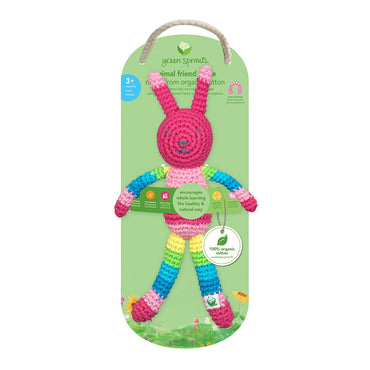 Green Sprouts I play Animal Friend Rattle Made from Organic Cotton, 1 Ea