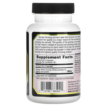 Imperial Elixir Korean White Ginseng Capsules - 100 Ea