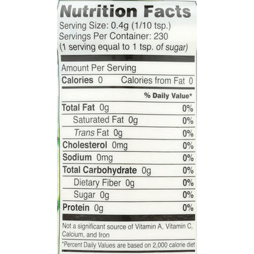 SweetLeaf Organic Stevia Sweetener Shaker Jar, 3.2 Oz