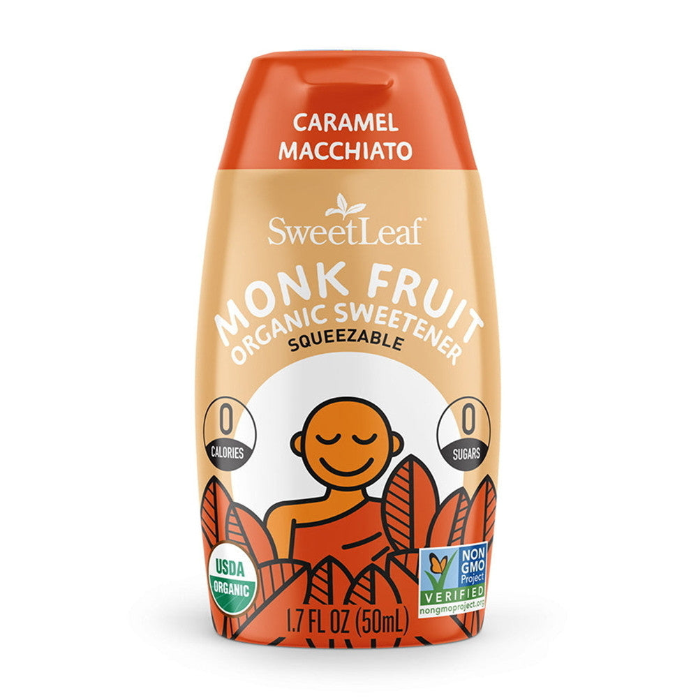 SweetLeaf Organic Monk Fruit Liquid, Caramel Macchiato, 1.7 Oz