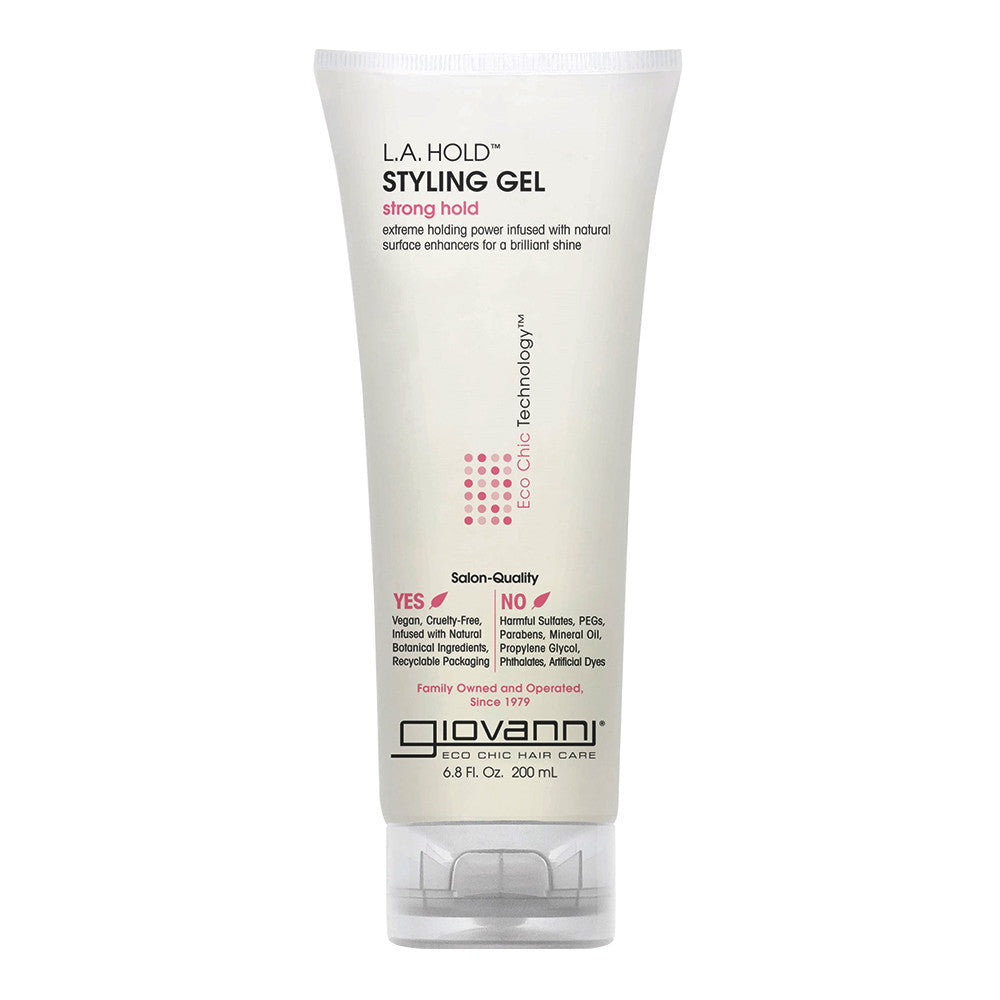 Giovanni L.A Natural Styling Hair Gel, Strong Hold, 6.8 Oz