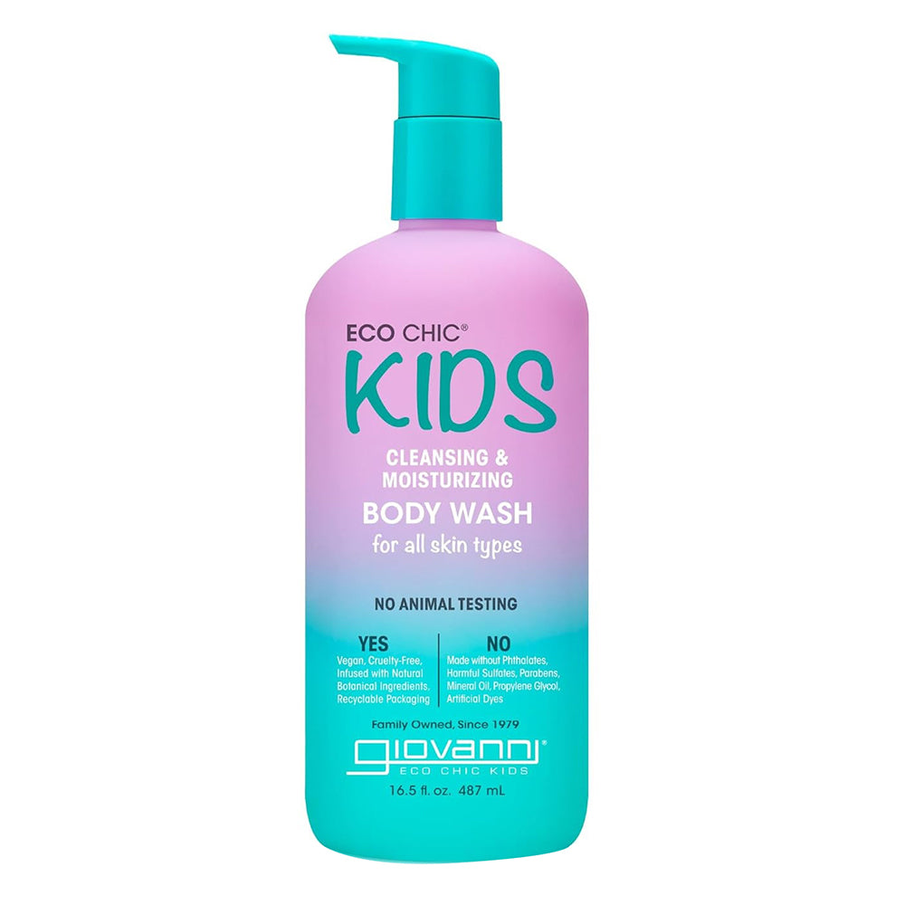 Giovanni Eco Chic Kids Cleansing and Moisturizing Sensitive Body Wash for All Skin Types 16.5Oz (487ml)