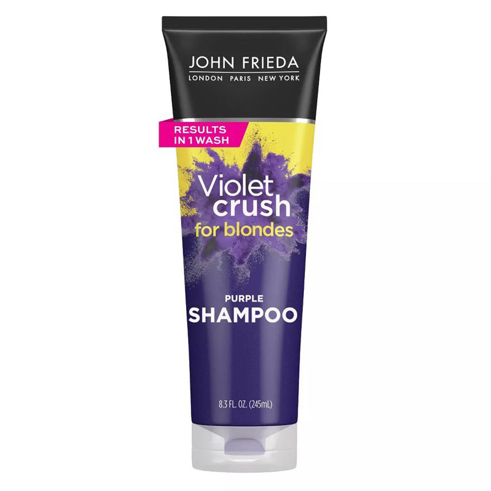 John Frieda Violet Crush Purple Shampoo for Blonde Hair Results in One Wash 8.3Oz (245ml)