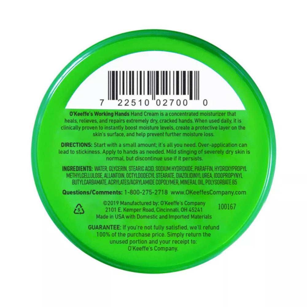 OKeeffes Working Hands Hand Cream For Dry Hands, 2.7 oz
