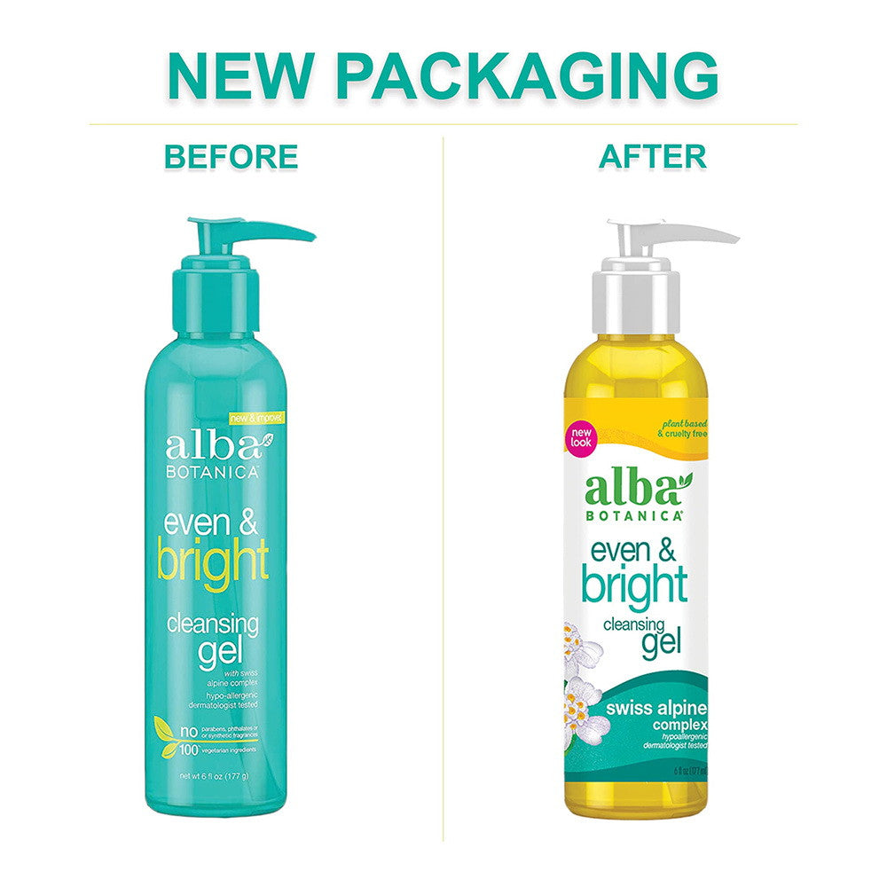Alba Botanica Even & Bright Cleansing Gel SPF 15, 6 Oz