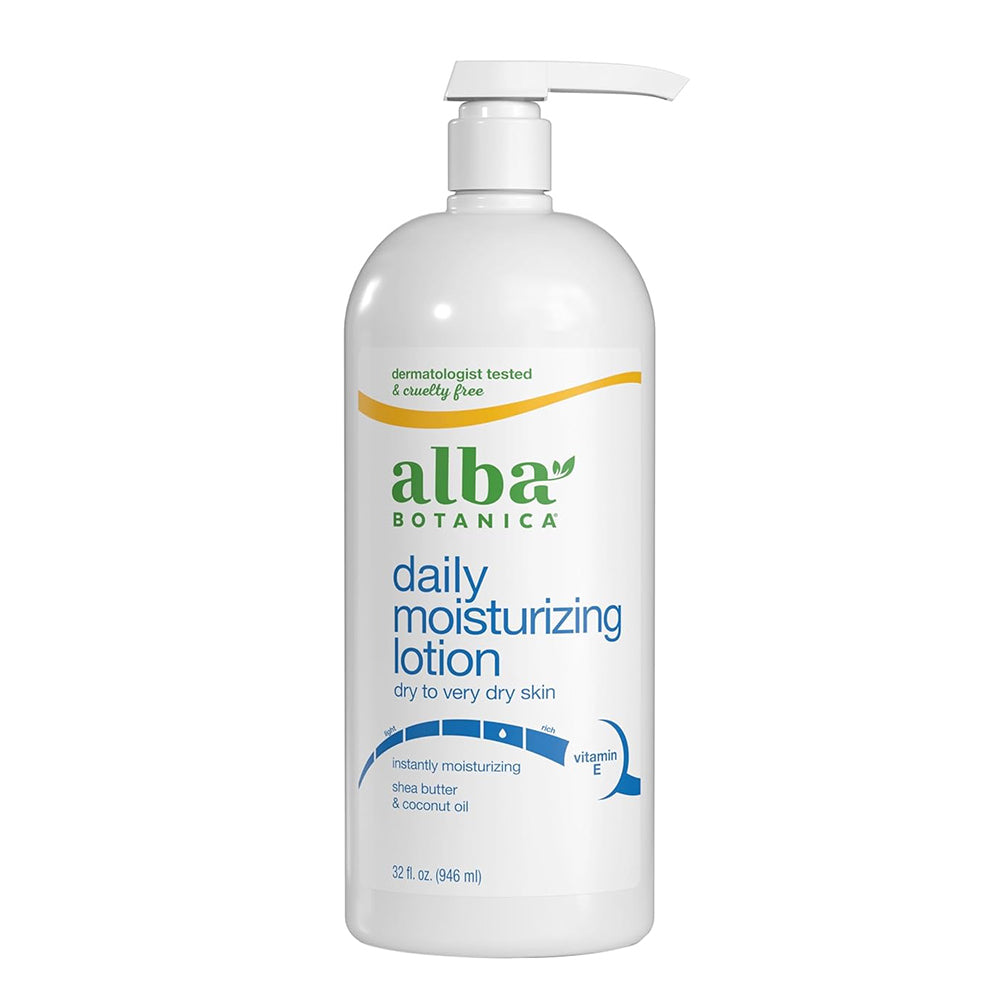 Alba Botanica Daily Moisturizing Lotion Dry Skin with Shea Butter and Coconut Oil 32Oz (946ml)