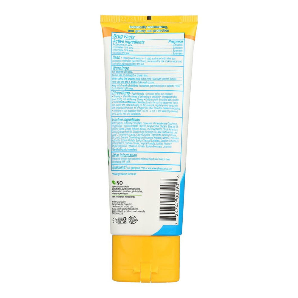 Alba Botanica SPF 50 Sport Sunscreen, Island Vibe, 3 Oz