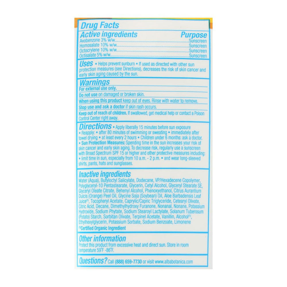 Alba Botanica SPF 50 Sport Sunscreen, Island Vibe, 3 Oz
