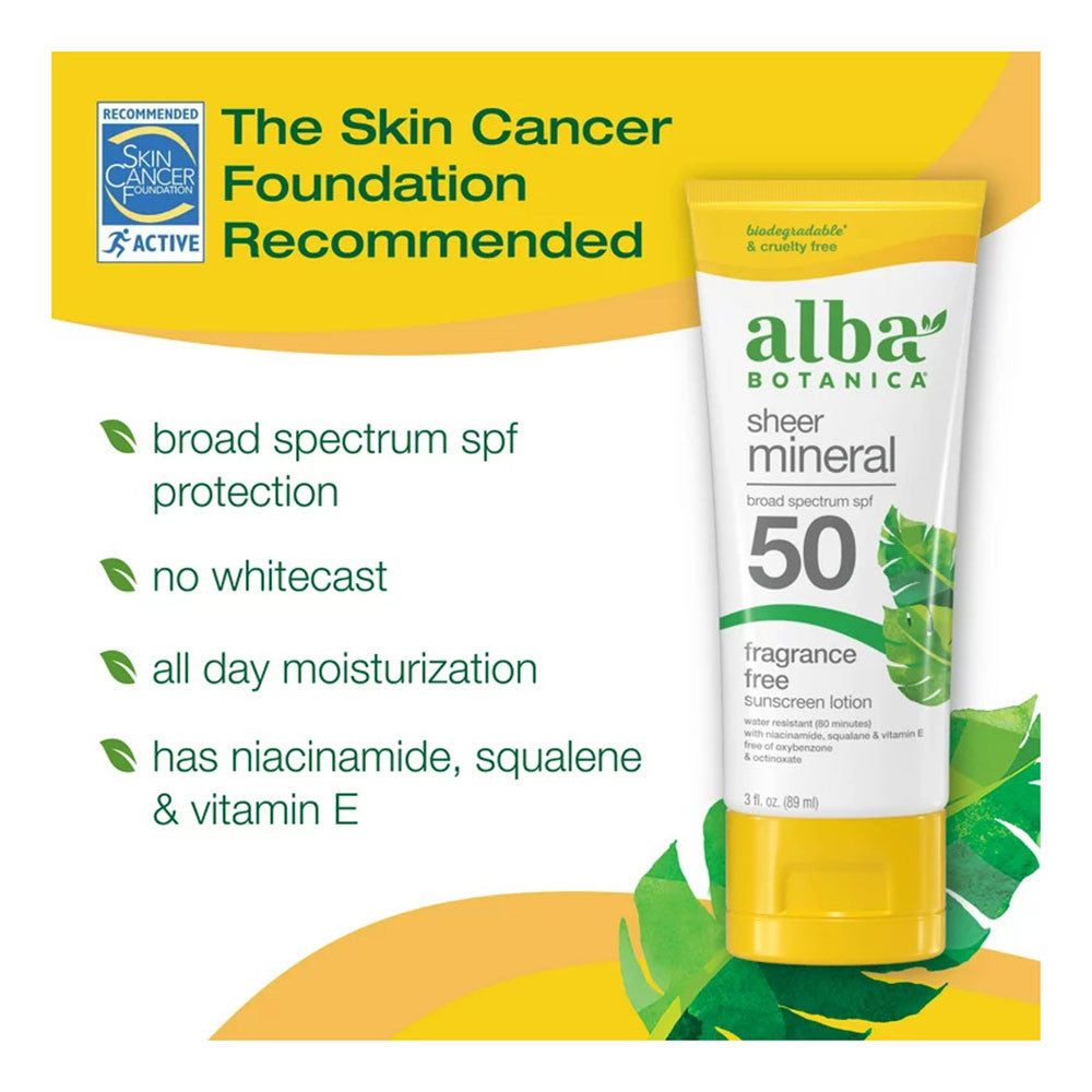 Alba Botanica Sun Care Sport Mineral Sunscreen SPF 45 - 3 Oz
