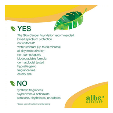 Alba Botanica Sun Care Sport Mineral Sunscreen SPF 45 - 3 Oz