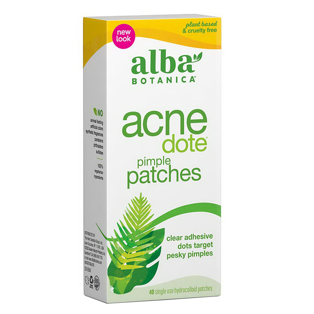 Alba Botanica Acnedote Pimple Patches Clear Adhesive Dots Fragrance Free 40Ea