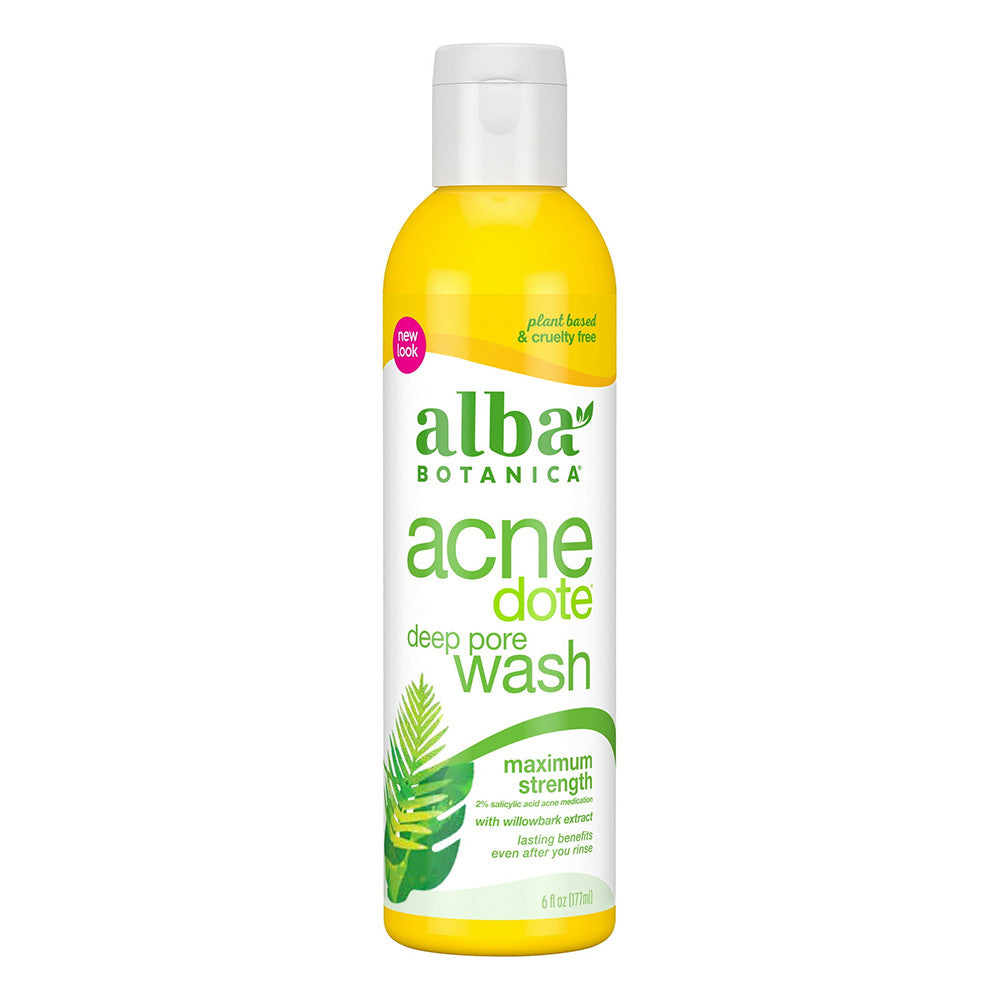 Alba Botanica Natural Acnedote Maximum Strength Deep Pore Wash, 6 Oz
