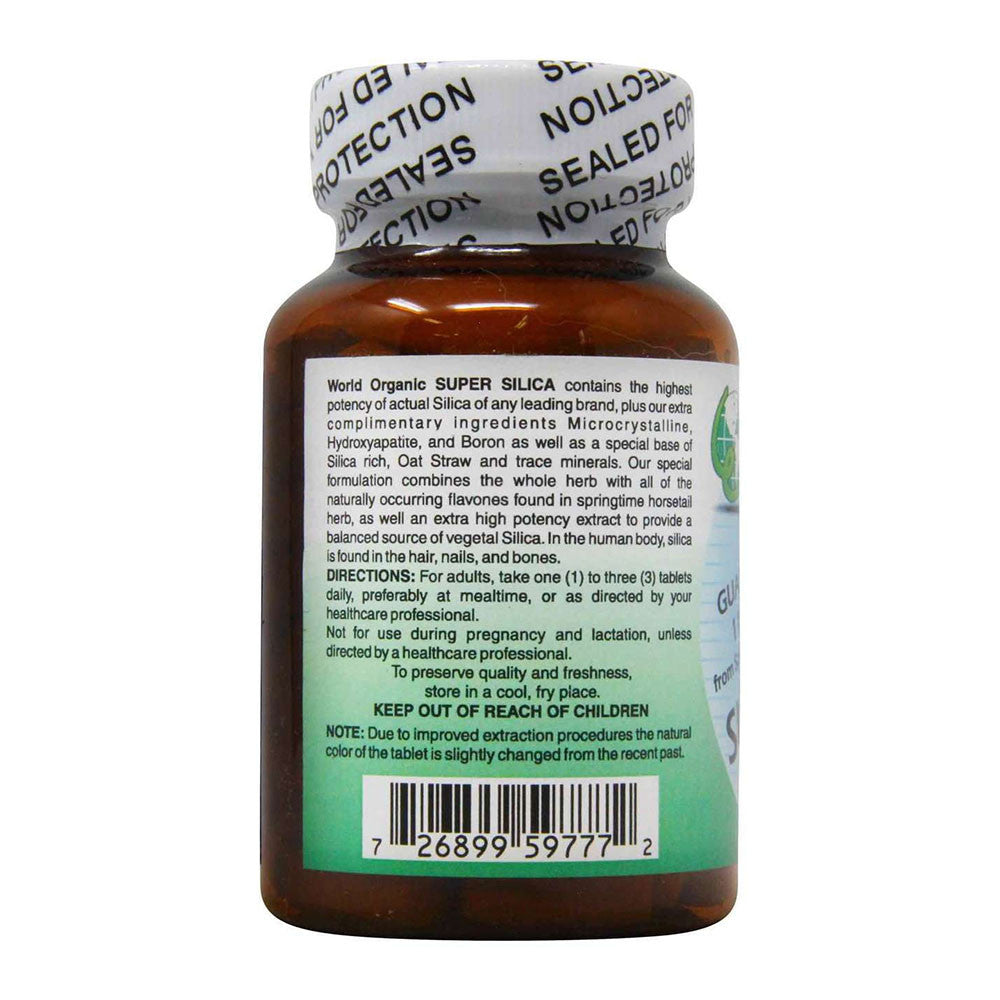 World Organics Super Silica Supplement Tablets, 90 Ea