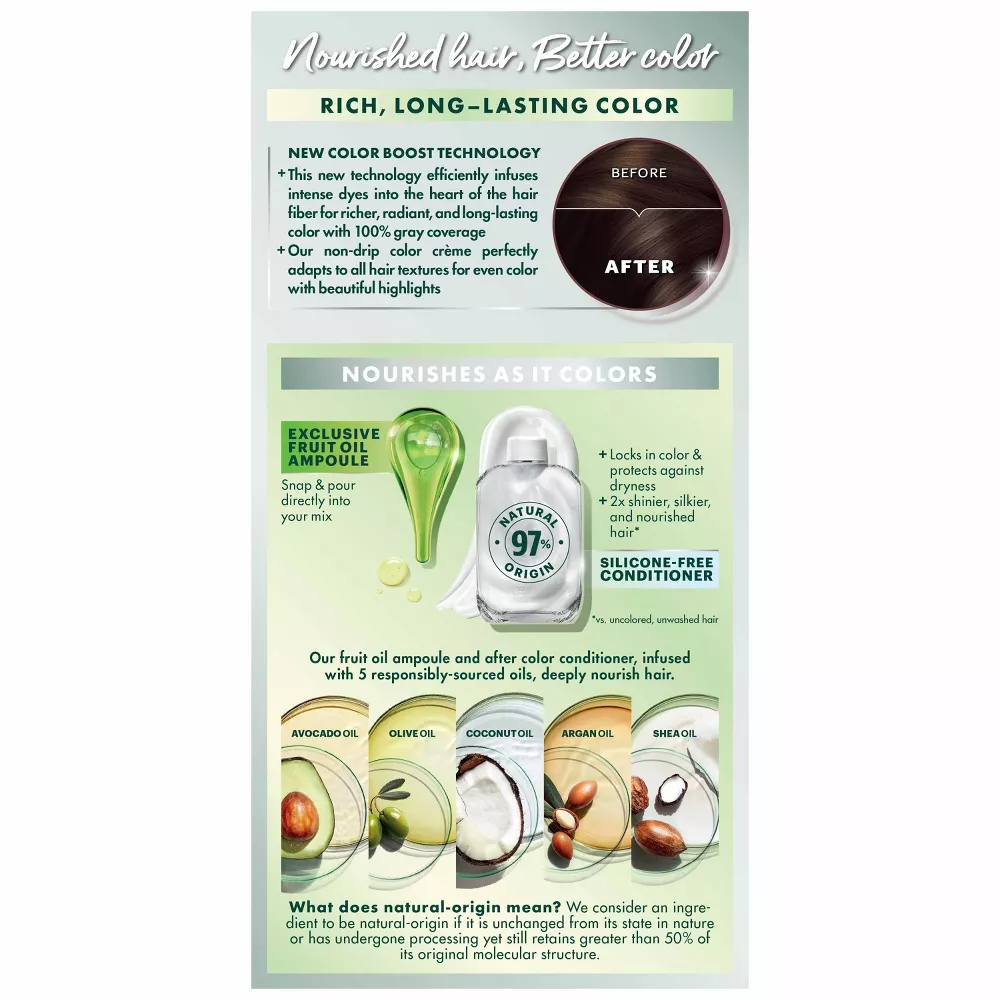 Garnier Nutrisse Dark Brown Nourishing Permanent Hair Color Creme 40, 1 Ea