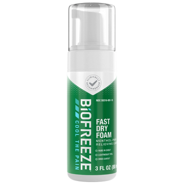 Biofreeze Pain Relief Fast Dry Foam, 3 Oz