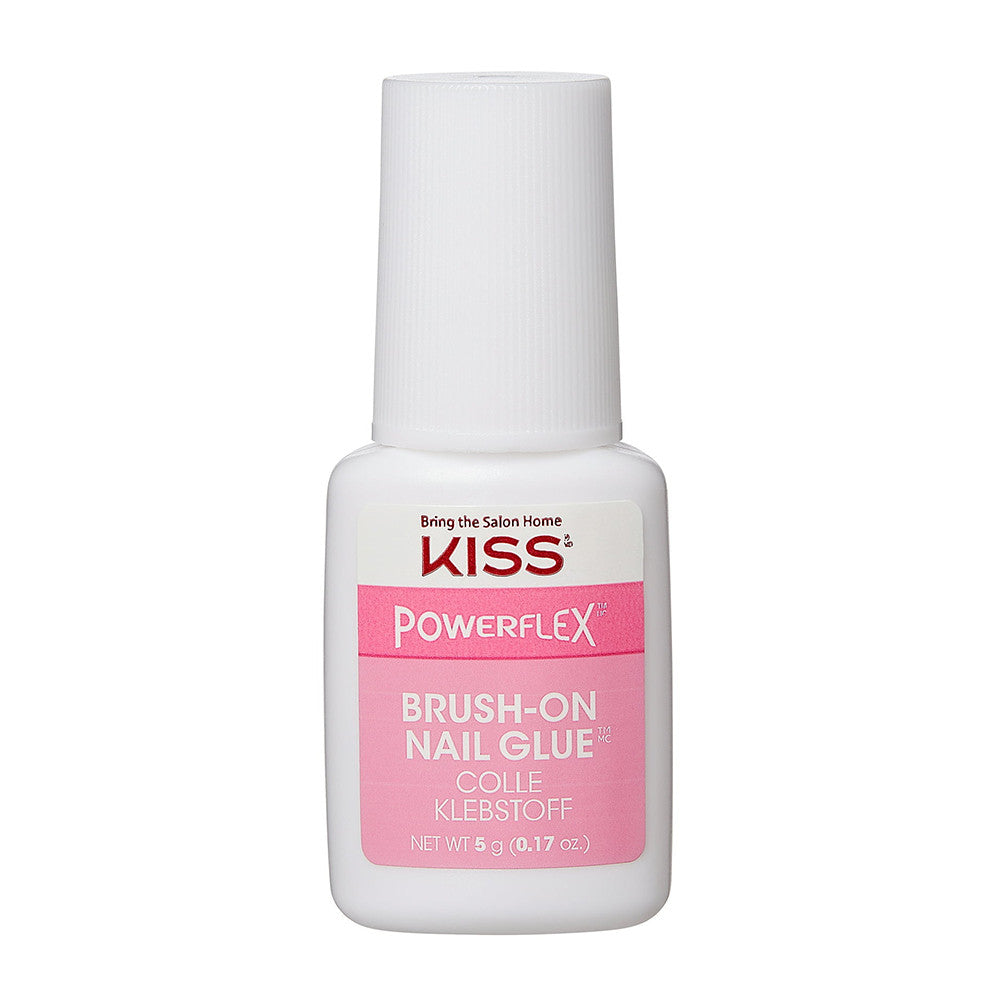 Kiss Power Flex Brush On Nail Glue, 0.17 Oz