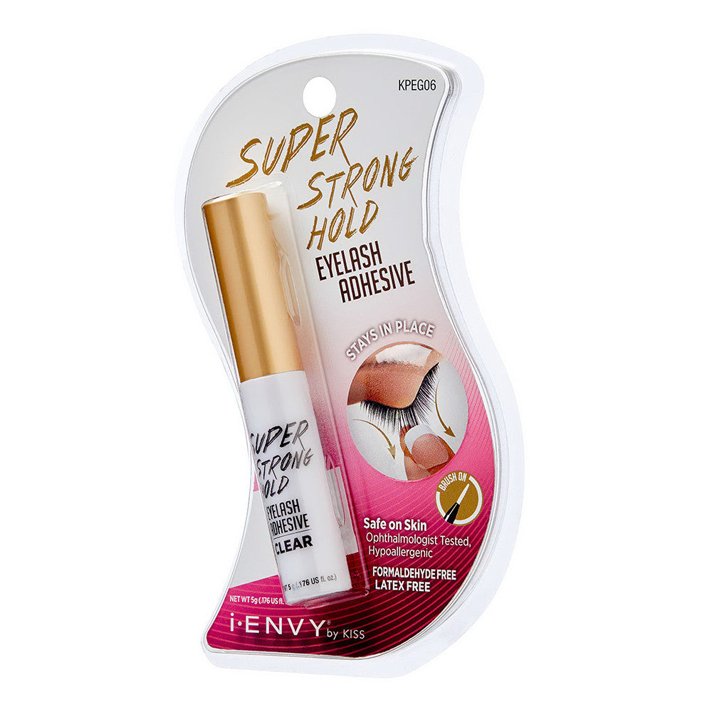 Kiss I Envy Eyelash Adhesive Super Strong Hold, Clear, 0.176 Oz
