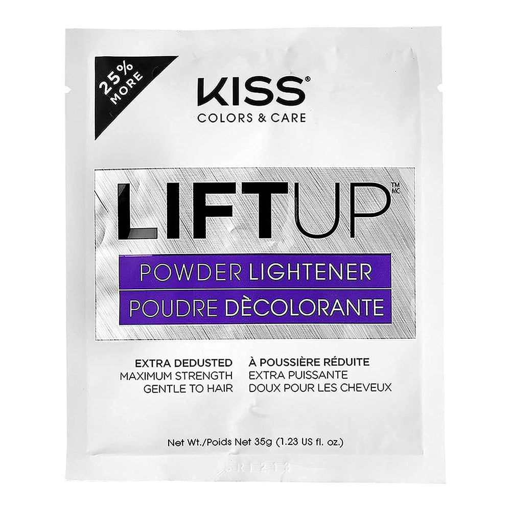 Kiss Lift Up Powder Lightener Packettes for Hair Bleaching Highlighting and Lightening 1.23Oz (35g)