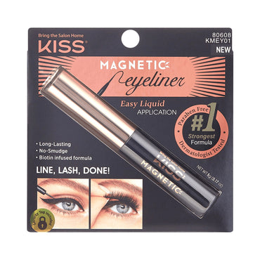Kiss Magnetic Eyeliner Line Lash Done, Black, 0.17 Oz